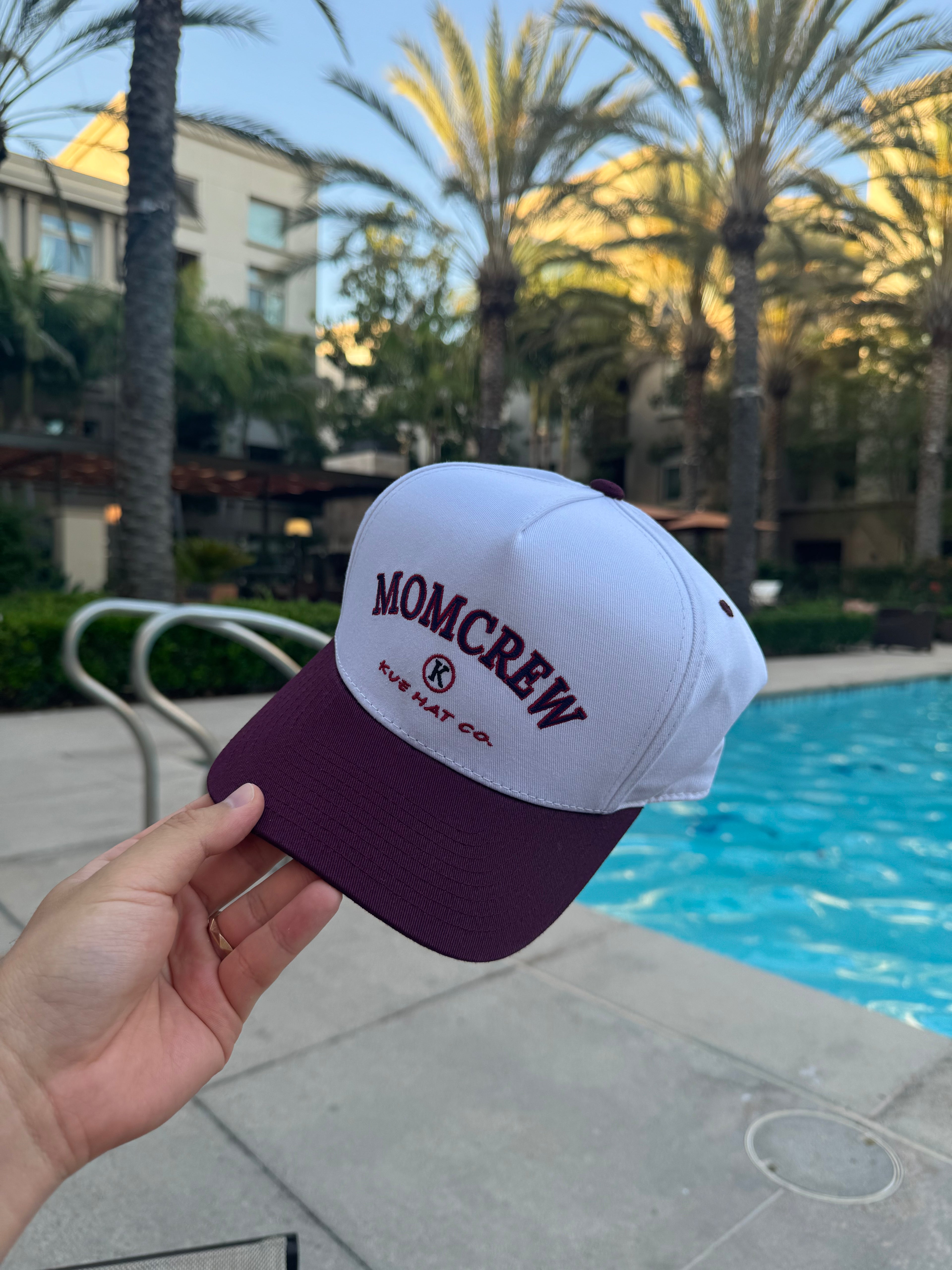 Mom Crew Maroon Snapback